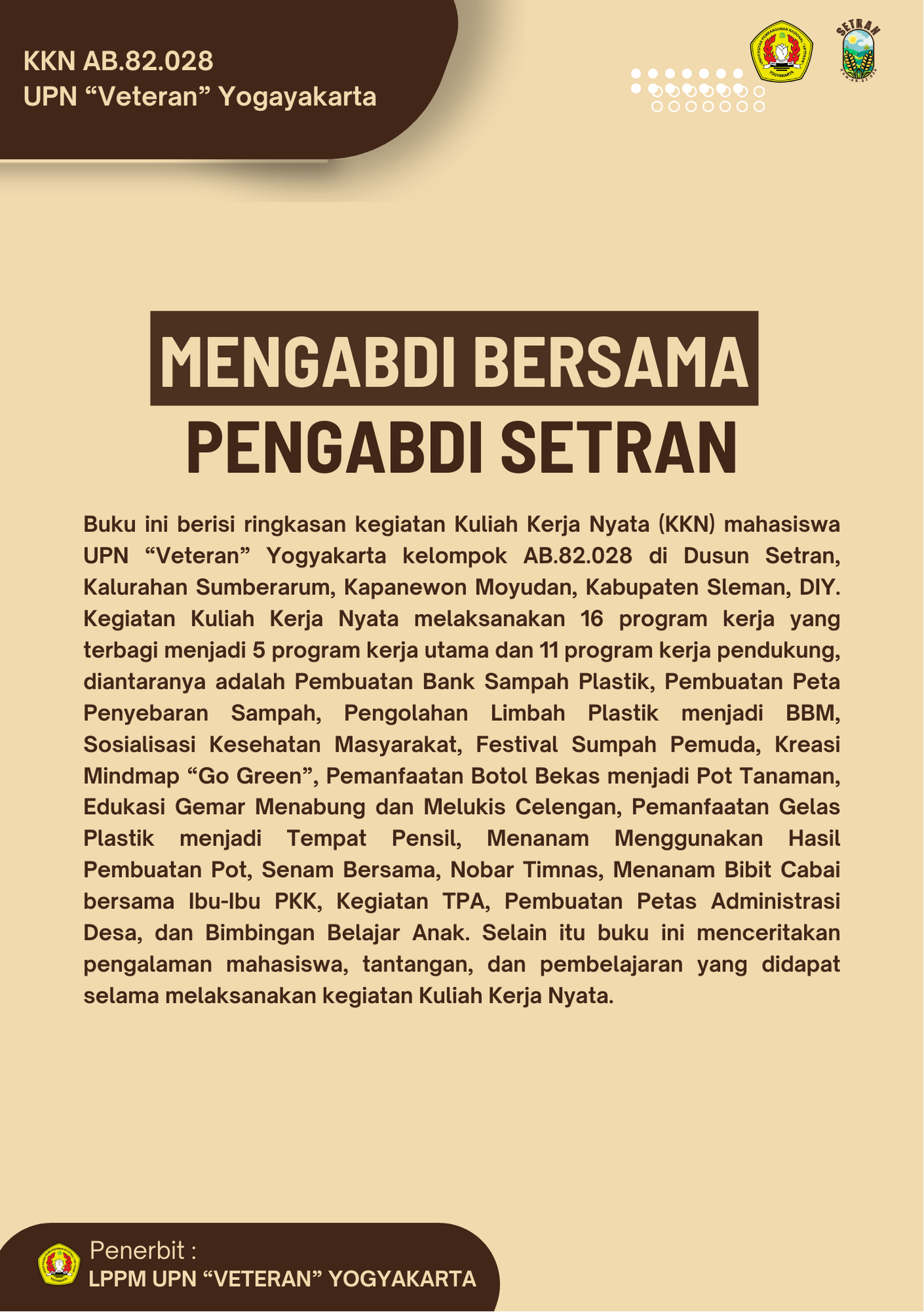Cover Buku Mengabdi Bersama Pengabdi Setran